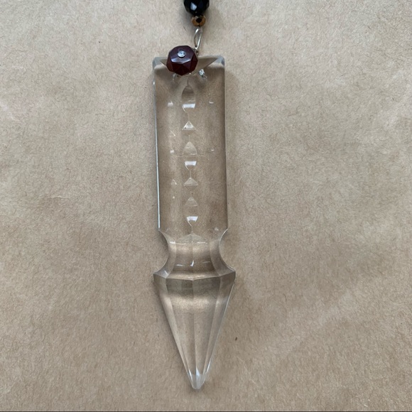 Vintage Crystal Hanging Drop w Bead Wall / Car - Picture 3 of 16